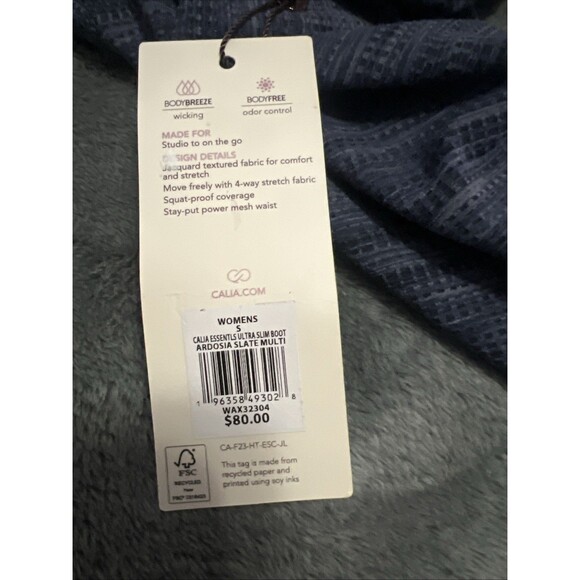 Small CALIA Women's Ultra Slim Boot Cut Pant ARDOSIA Slate Multi - Picture 4 of 7